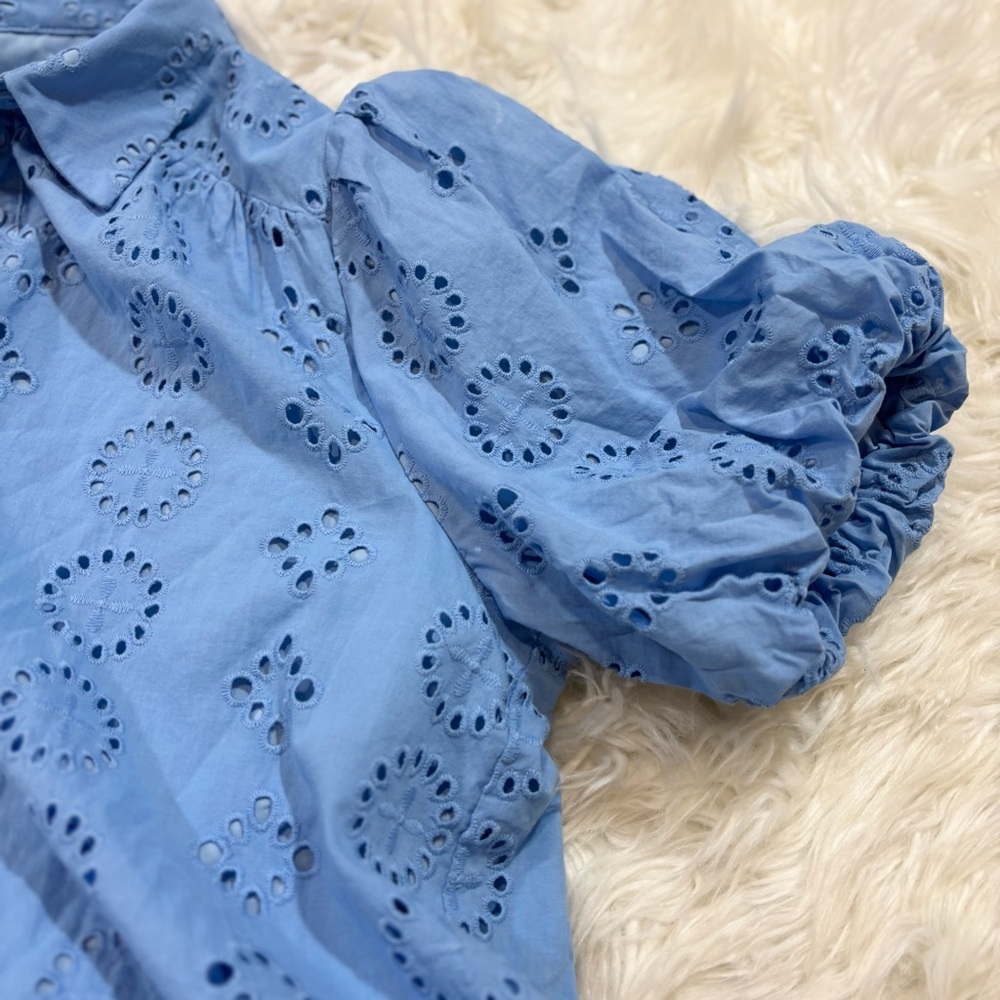 Donna Morgan Button Down Eyelet Shirt Dress - Picture 7 of 16